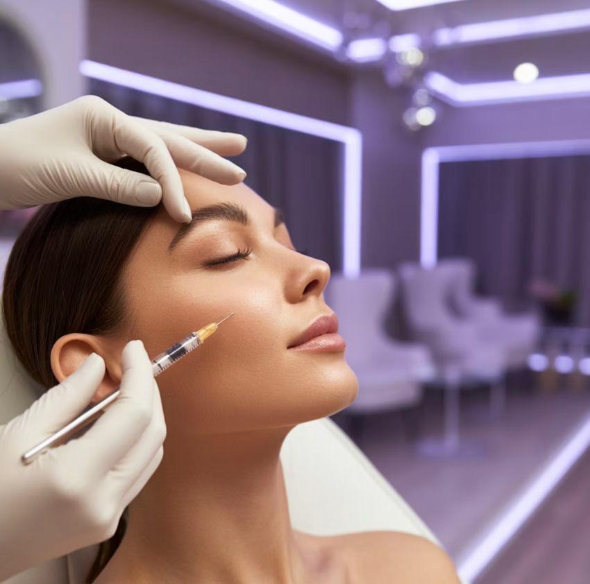 Ikon botox dengan gambar jarum suntik